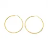 Wholesale PVD Coated Real Gold Plated 18K Gold Solid Color 304 Stainless Steel Simple Style Waterproof Non Tarnish Hoop Earrings