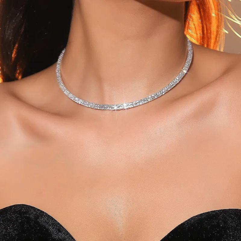Wholesale PVD Coated Real Gold Plated Solid Color Stainless Steel Elegant Simple Style Waterproof Non Tarnish Necklace
