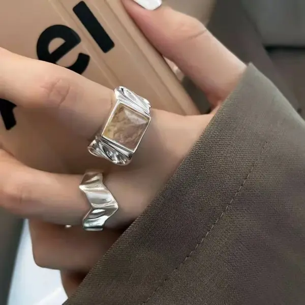 Wholesale Fashion Geometric Copper Plating Rings