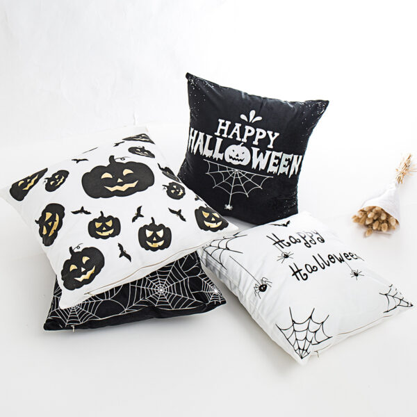 Wholesale Halloween pillow with gold and silver hot stamping