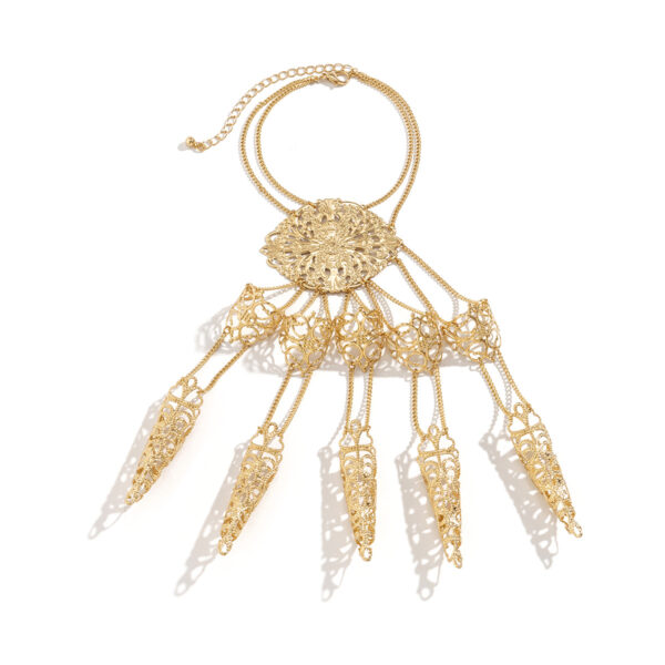 Wholesale Gothic mitten tapered tassel nail bracelet