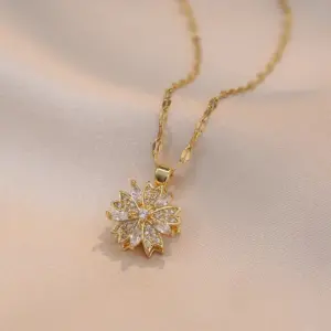 X0346 Gold Rotating Necklace