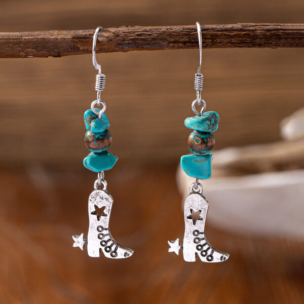 Wholesale Vintage turquoise decorative drop earrings