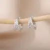 Elegant White Gold Imitation Pearl Snowflake Women's Drop Earrings 18K Gold Plated Small Flower Geometry Simple Daily Wedding Jewelry Accessories