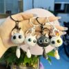 Wholesale Explosions creative resin big eye cat head key chain couple bag car pendant student New Year gift