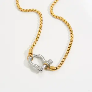 Gold Chain Steel Button