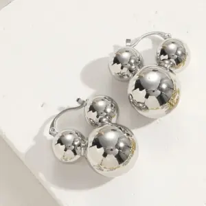 Three Copper Bead 14K Real Platinum