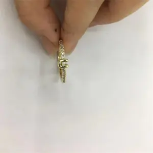 14K Real Gold-Letter U / One Size