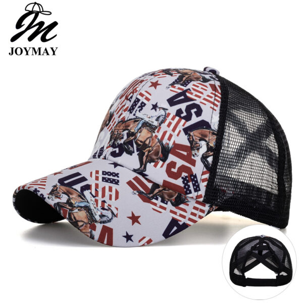 oly-c901d87d4d1a695588af020b3b595f6c Wholesale Cross-border AliExpress Amazon ebay New USA bar cross net cap baseball cap Women's sun hat B987