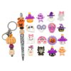Wholesale New Food Grade Halloween Silicone Bead Printing Silicone Beads DIY Beaded Pen Silicone Bead Accessories