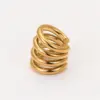 Wholesale PVD Coated Real Gold Plated Semicircle 304 Stainless Steel Modern Style Sweet Waterproof Non Tarnish Ear Cuffs