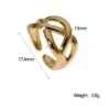 Wholesale PVD Coated Real Gold Plated 18K Gold Geometric Lines 304 Stainless Steel Modern Style Simple Style IG Style Waterproof Non Tarnish Open Rings