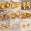 Wholesale Hot-Selling Heart Earrings 18K Gold Plated Stainless Steel Geometric Earrings Jewelry Christmas Gift Accessories For Women