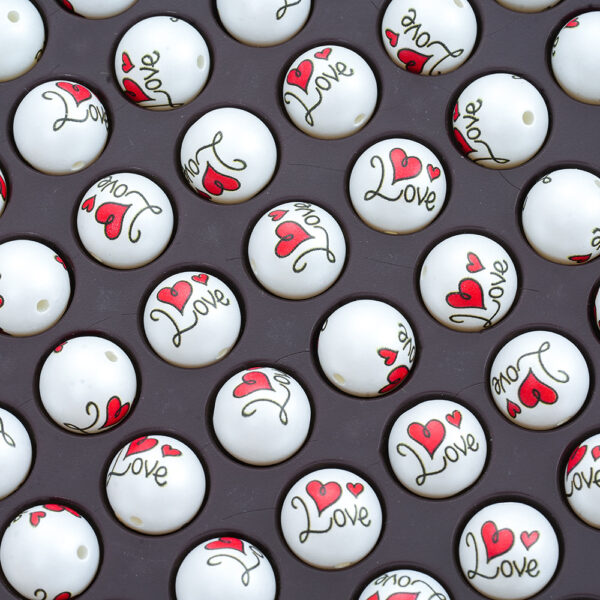 Wholesale Colorful Love Love Acrylic Beads