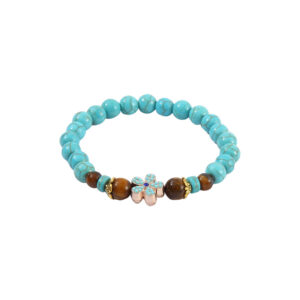 (gold five-petal flower) turquoise style