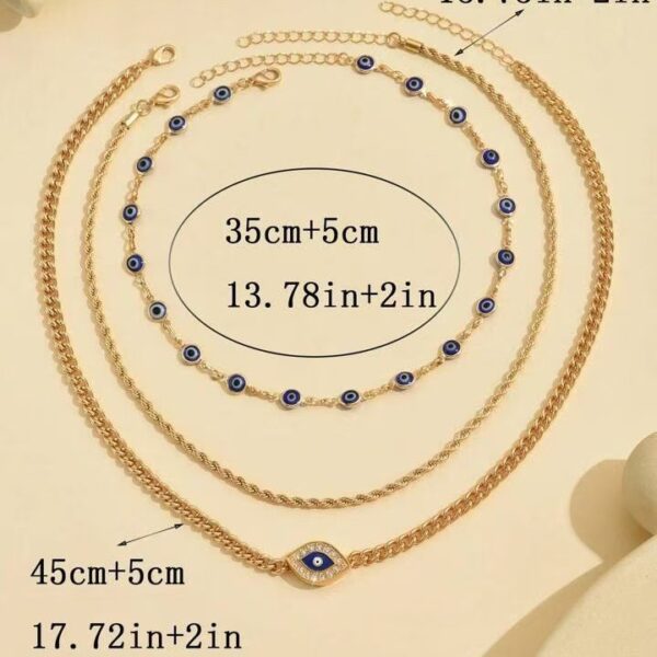 Wholesale European and American Cross-border Jewelry Devil's Eye Necklace Women's Fashion Light Luxury Niche Personality High-end Necklace Chain