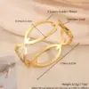 Wholesale Simple Style Commute Geometric Grain 18K Gold Plated Gold Plated 304 Stainless Steel Wholesale Bangle