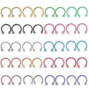 Classic Style Solid Color Stainless Steel Nose Ring In Bulk Nose Pin
