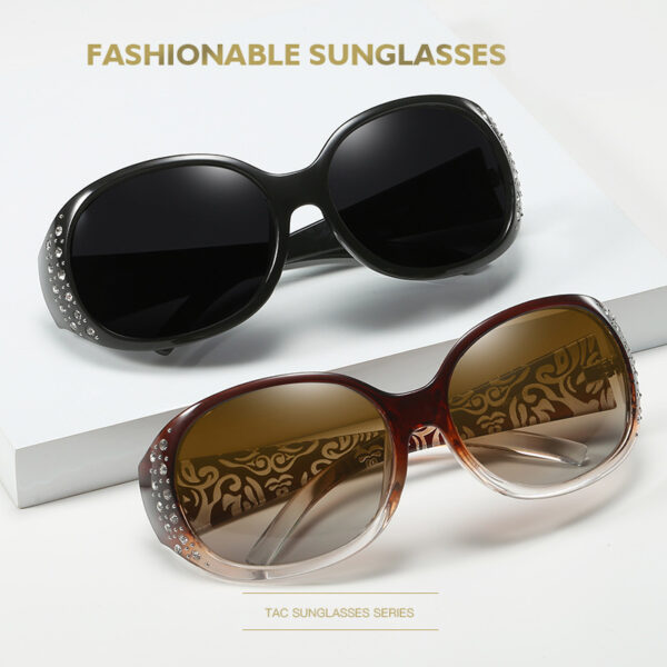 Wholesale New Polarized Sunglasses Fashion Diamond Sunglasses European and American Women Retro Trendy Spot Glasses Frame Wholesale A008