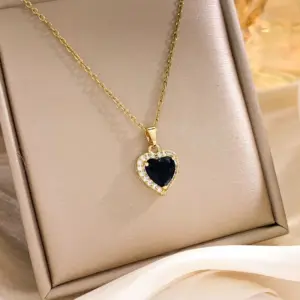 XL727 Black Love Necklace / Gold