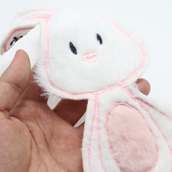 Wholesale Fluffy Rabbit Cloth Sticker Clothes Sticker Sweatshirt Coat Down Jacket Repair Hole Decoration Hand-stitched Embroidery Patch