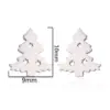 Wholesale PVD Coated 18K Gold Real Gold Plated Christmas Tree 304 Stainless Steel Fashion Waterproof Non Tarnish Ear Studs
