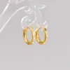Wholesale 304 Stainless Steel O-Shape PVD Coated Rhinestones 18K Real Gold Plated 18K Gold Fashion Waterproof Non Tarnish Gold Plated Earrings