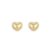 Wholesale 1 Pair Simple Style Heart Shape Copper Plating Gold Plated Ear Studs