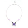 Wholesale High-end colorful butterfly stone clavicle necklace for women
