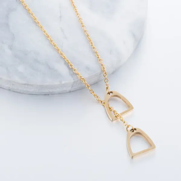 Wholesale Jewelry Fashion 201 Stainless Steel 18K Gold Plated Plating Stainless Steel Necklaces