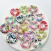 Wholesale Acrylic Hand-painted Candy Heart Color Hollow Love Beads