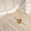 Wholesale Jewelry Simple Style Letter 304 Stainless Steel Stainless Steel Necklaces
