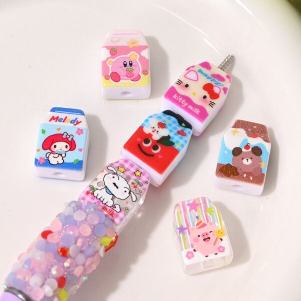 Wholesale Cute cartoon bottle with through-hole bead