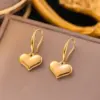 Wholesale PVD Coated Real Gold Plated 18K Gold Heart Shape 304 Stainless Steel Commute Waterproof Non Tarnish Drop Earrings