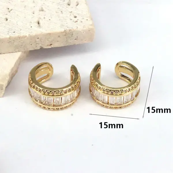 Wholesale 1 Pair Elegant Streetwear Geometric Plating Inlay Copper Artificial Pearls Zircon 18k Gold Plated Ear Studs