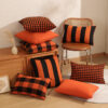 Wholesale Halloween Pillowcase Solid Color Plaid Without Core Striped Pillowcase