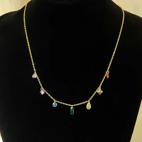 Wholesale Elegant Lady Geometric Titanium Steel Plating Necklace
