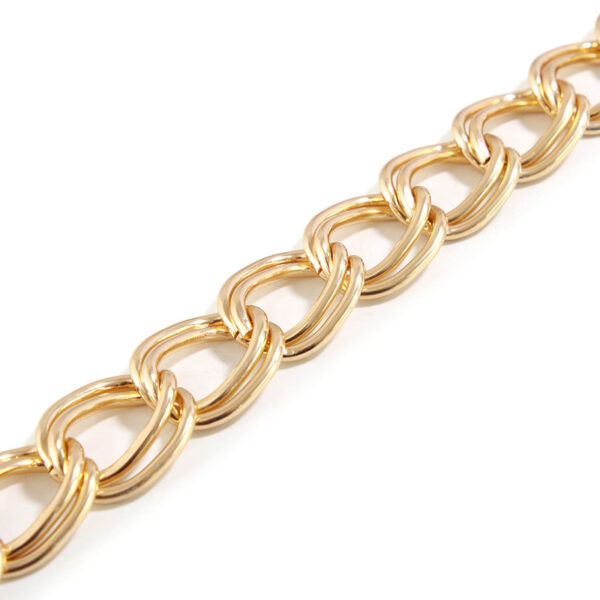 Wholesale 2022 New Punk European and American Style Cross-border Jewelry Personalized Necklace Women's Large Round Bead O-chain Gold Necklace Women