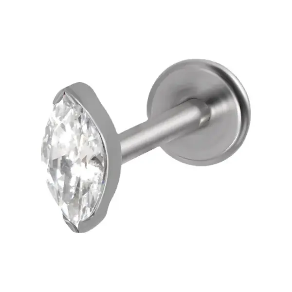 Wholesale 1 Piece Lip Rings Classic Style Colorful Water Droplets G23 Titanium Synthetic Opal Zircon Inlay Synthetic Opal Zircon