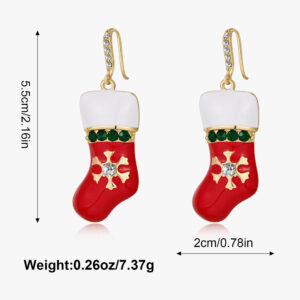 EG230159A copper inlaid zirconium ear hook alloy rhinestone drop oil non-porous high-brightness pearl