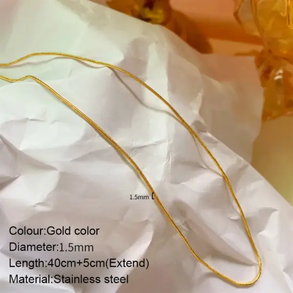 PVD Coated Real Gold Plated Letter Stainless Steel Waterproof Non Tarnish Pendant Necklace