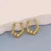 Wholesale 1 Pair Simple Style Round Heart Shape Rectangle Plating 304 Stainless Steel 18K Gold Plated Earrings