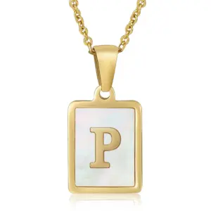 P Letter Gold Necklace