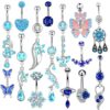 1 Piece Belly Rings Simple Style Color Block 304 Stainless Steel Inlay Zircon