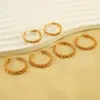 Wholesale 1 Pair Elegant U Shape Plating Stainless Steel Titanium Steel 18K Gold Plated Hoop Earrings