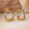 1 Pair Simple Style Classic Style Artistic Asymmetrical Irregular Hollow Out 304 Stainless Steel Imitation Gold Electroplating Ear Studs