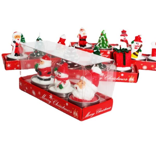 oly-c9cacbc3717344c6e18c1a341141c8fa Wholesale Christmas Candle Set Old Man Tree Snowman Carnival Romantic Ornament Christmas Small Candle Lamp Gift Gift