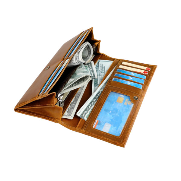 Wholesale Crazy Horse leather top-grain cowhide wallet, anti-theft card holder, card sleeve