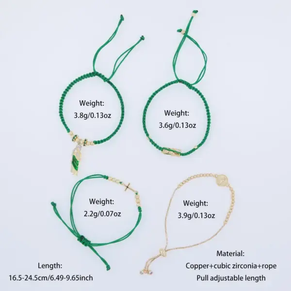 Wholesale Copper 18K Gold Plated Human Cross Bracelets