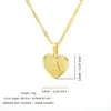 Wholesale PVD Coated Real Gold Plated Letter Stainless Steel Copper Simple Style Waterproof Non Tarnish 304 Stainless Steel Lobster Trigger Clasp Closure Pendant Necklace